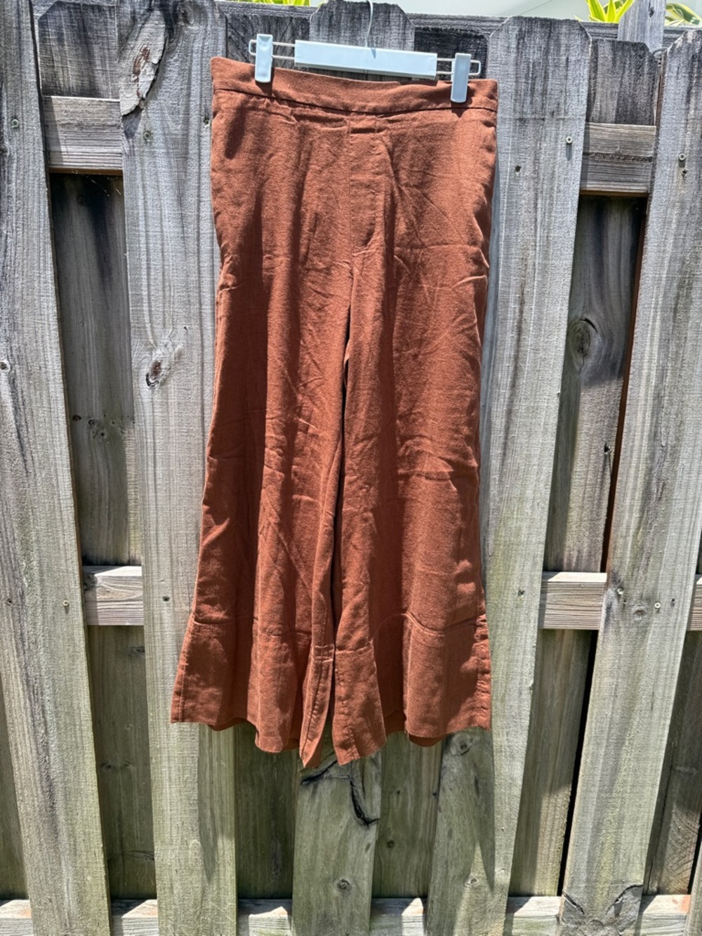 Banana Republic Wide Leg Pants in Rust Brown